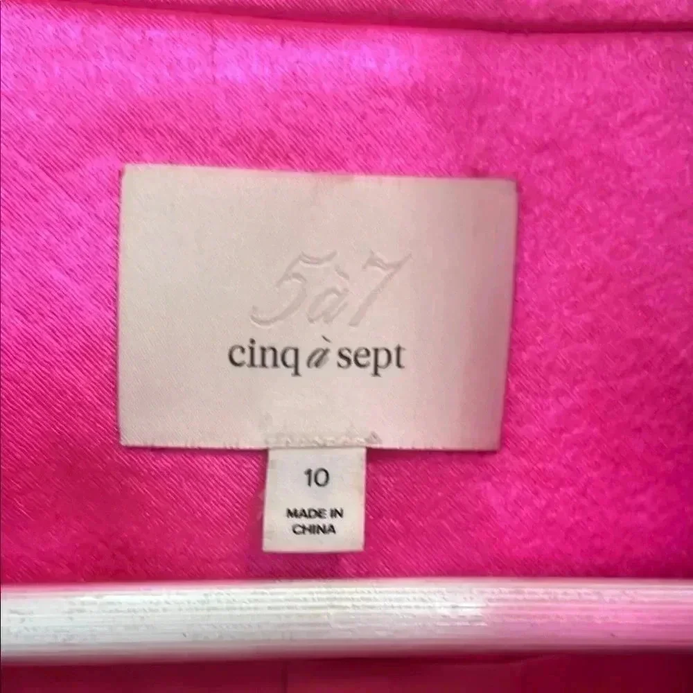 Cinq a sept Women's Pink Satin Blazer - Picture 14 of 16
